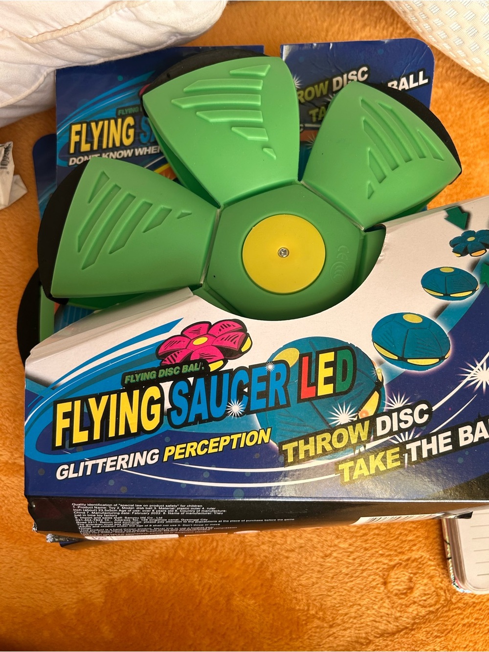 LED Flying Saucer Throw Disc - Green